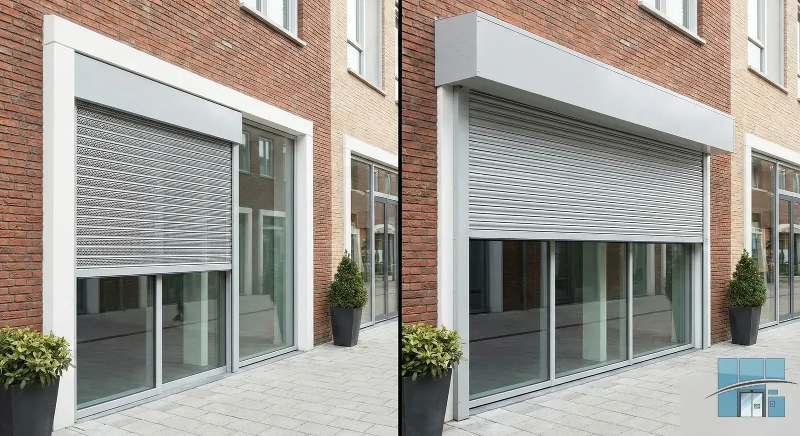 Рольставни для витрин — типы встроенные и накладные