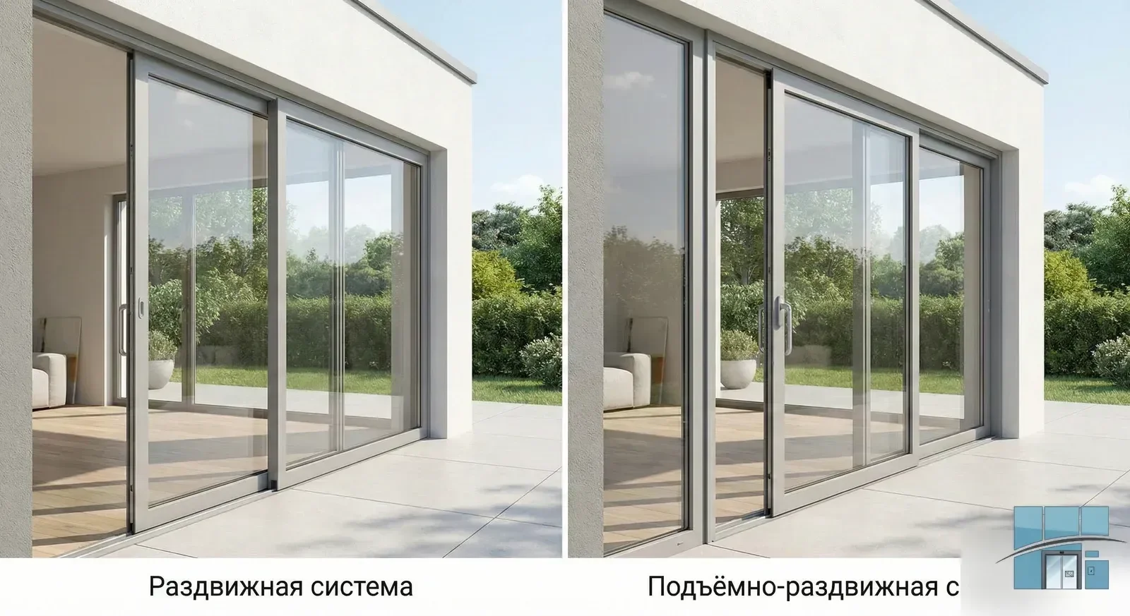 Сравнение раздвижных и подъёмно-раздвижных систем