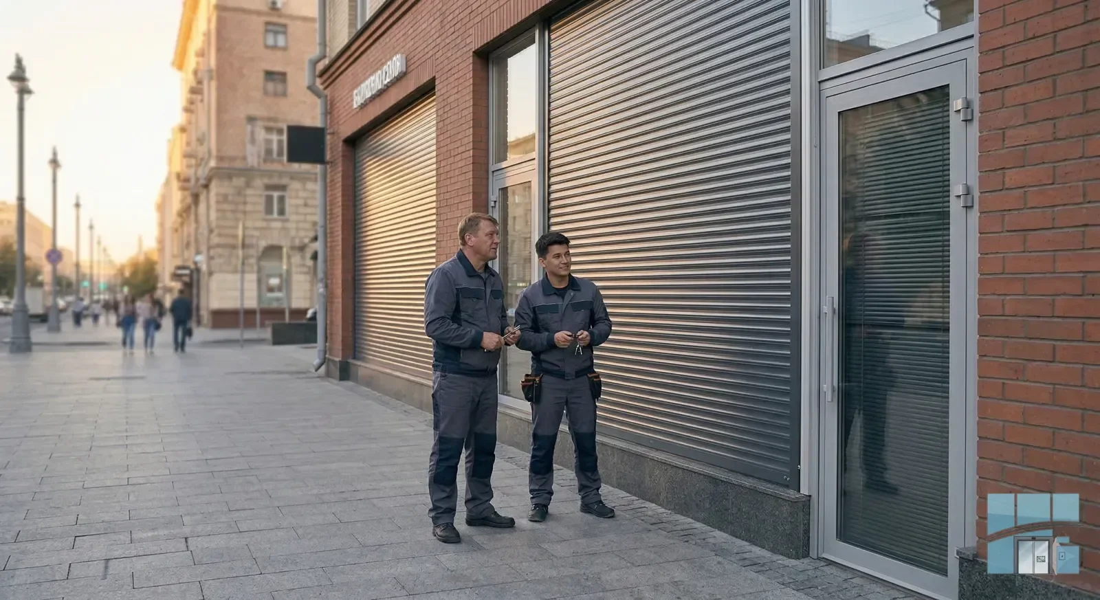 Магазин — рольставни на витрину — фото