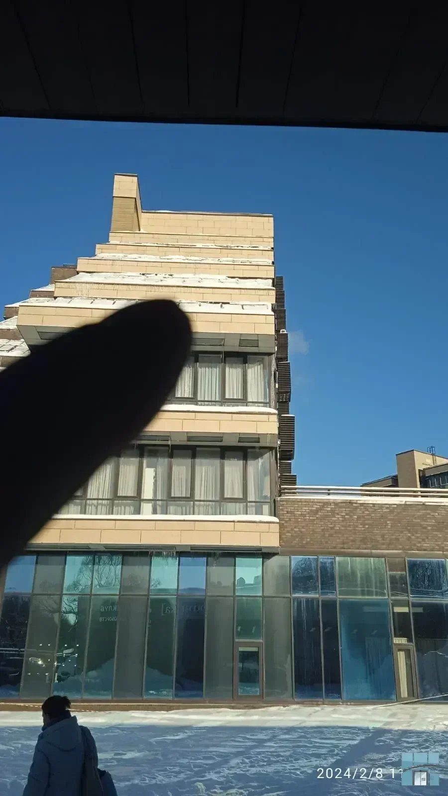 Замена стекол на высоте — фото