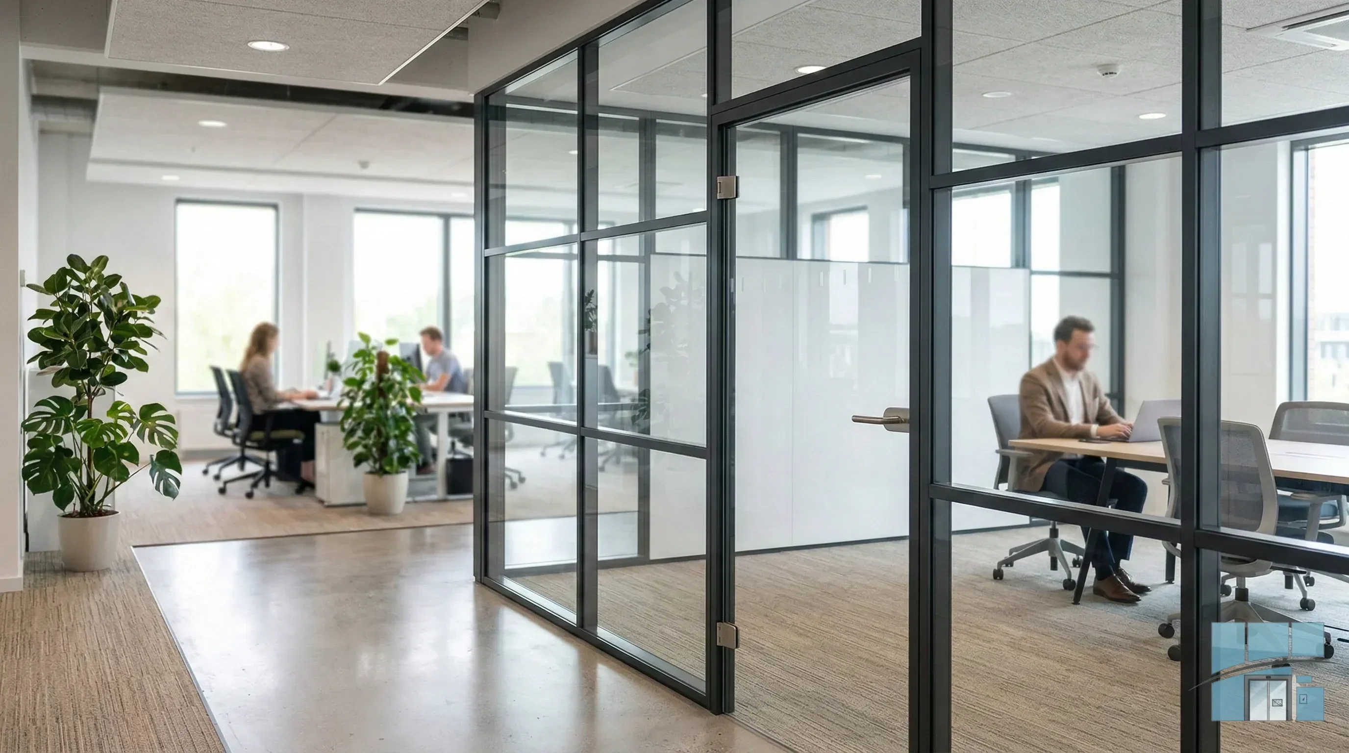 Перегородки с остеклением