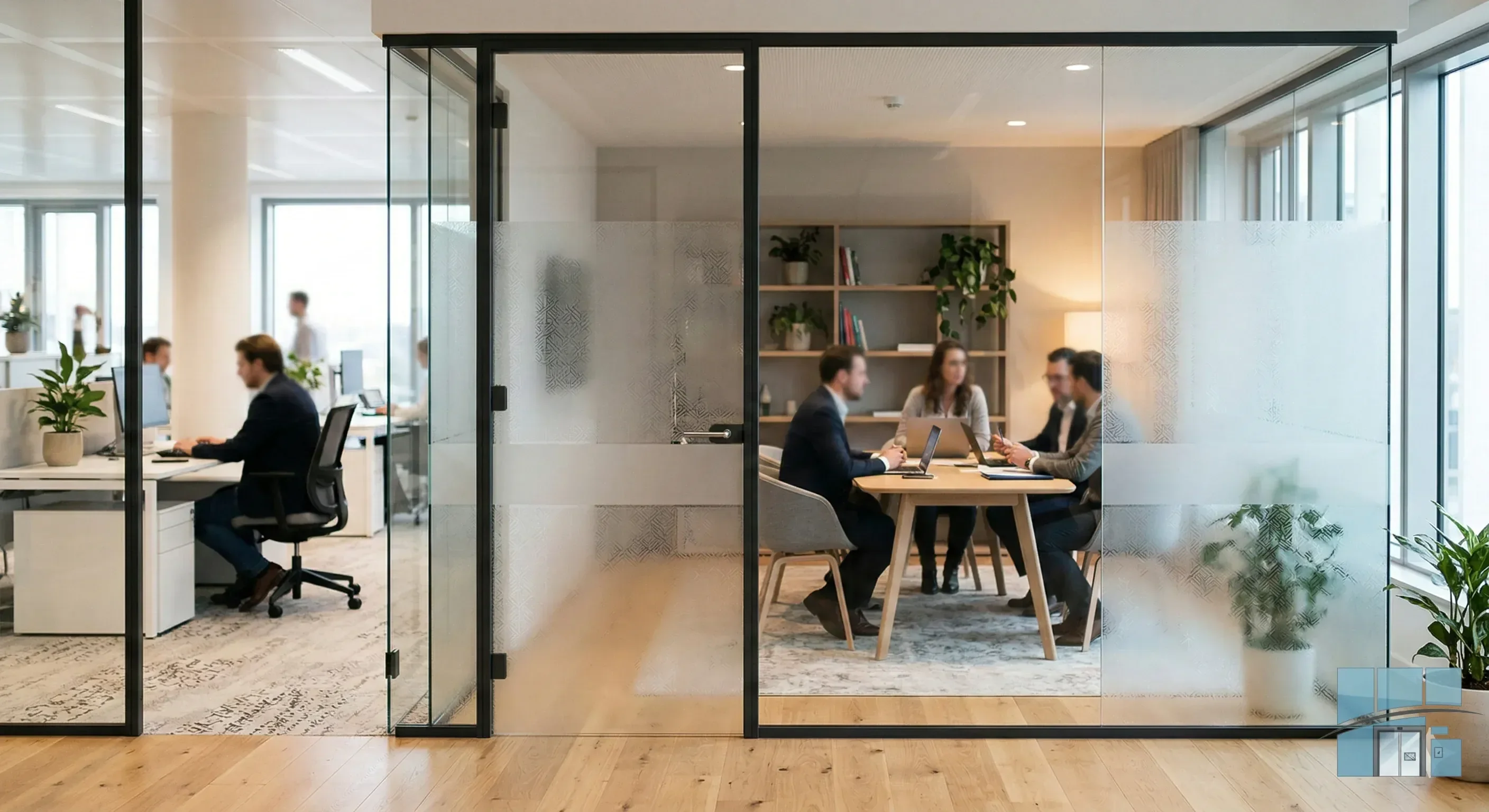 Комбинация прозрачного и матового