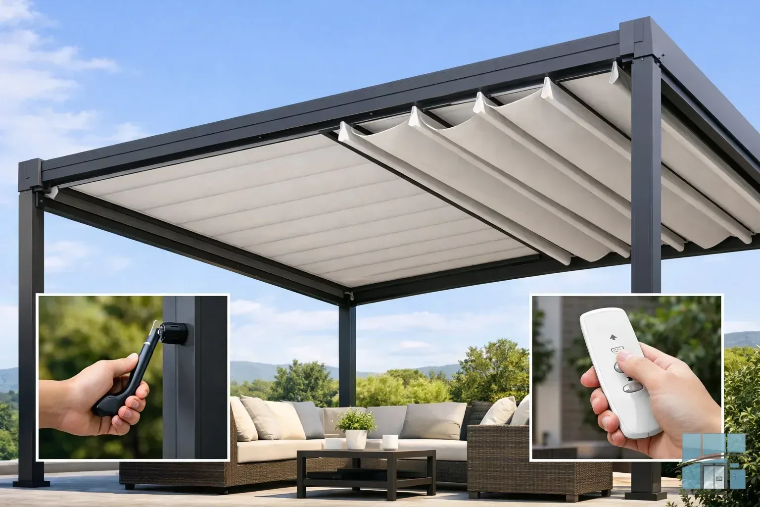 Выдвижные и поворотные тенты