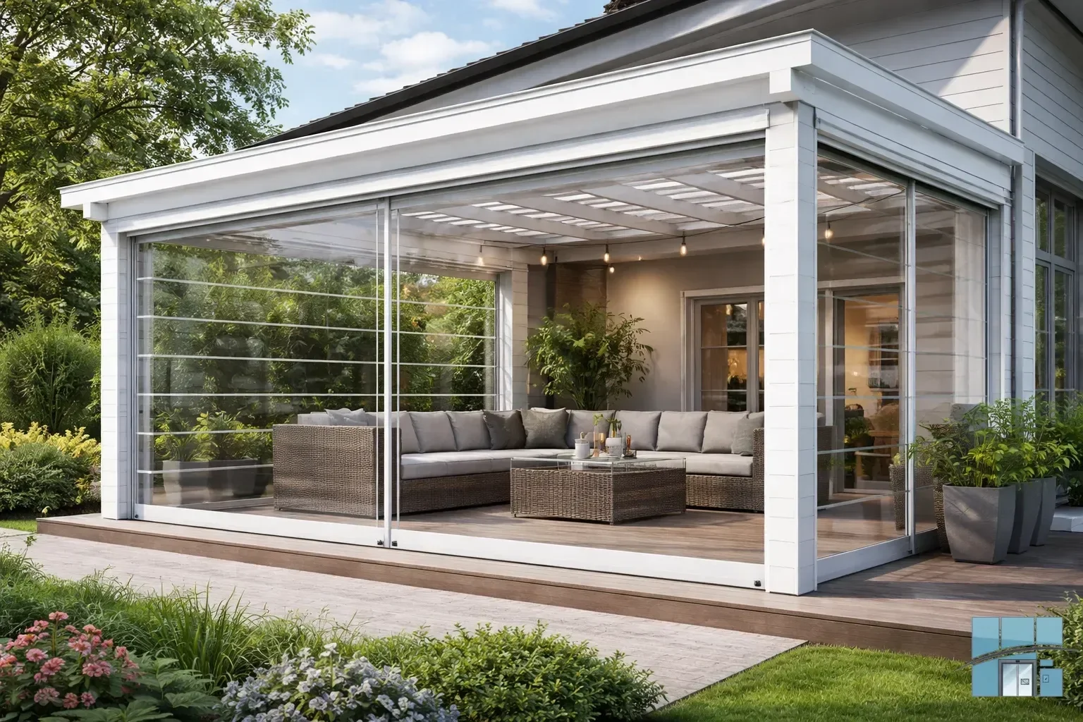 Прозрачные рольставни для веранды