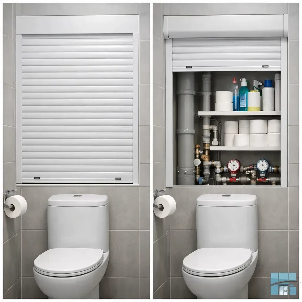 Рольставни за унитазом